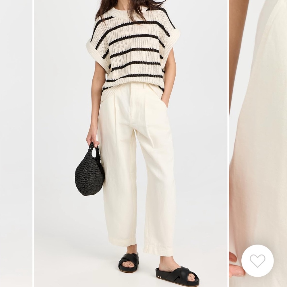 Bari Crop Trousers in Cream
